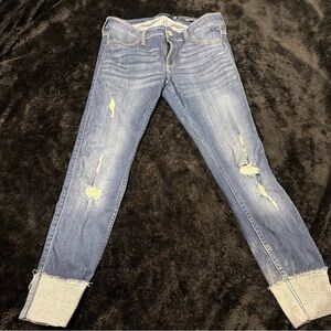 Hollister Blue Distressed Women Jeans